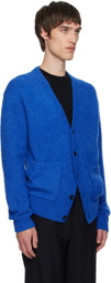 Dries Van Noten Blue Alpaca Cardigan