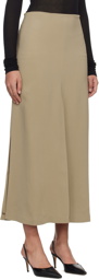 BITE Taupe Vented Maxi Skirt