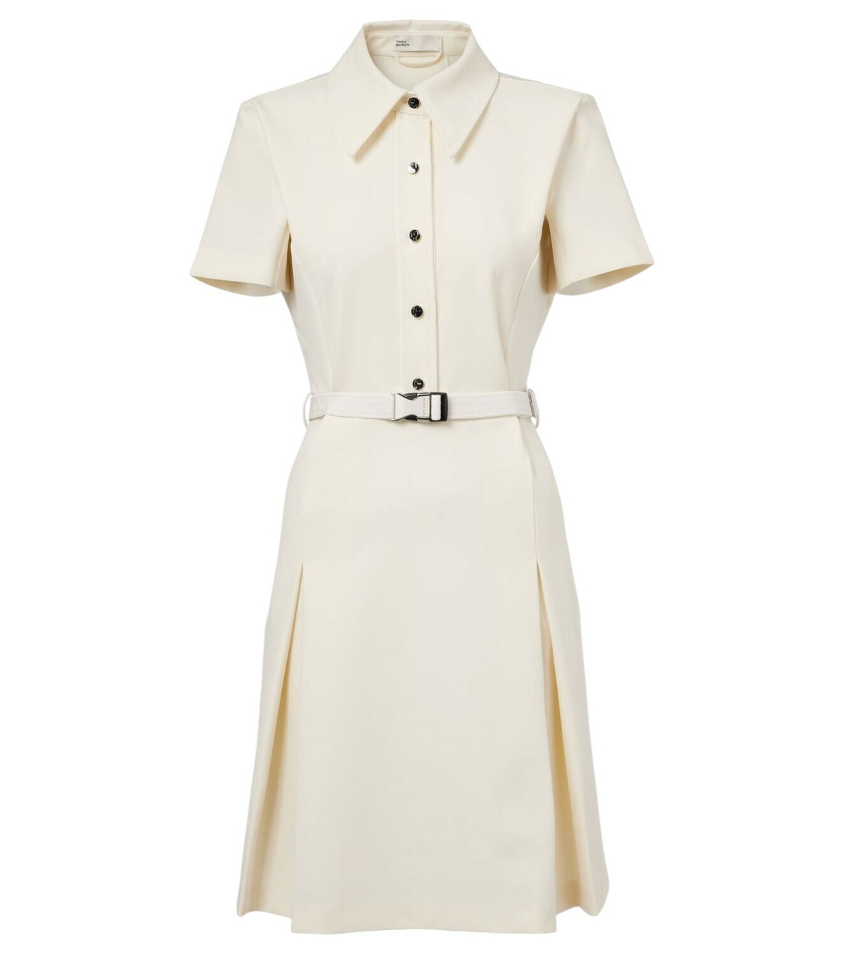 【送料関税込】Tory Burch Belted silk-trimmed wool midi dress Tory Burch Belted silk-trimmed wool midi dress Tory Burch