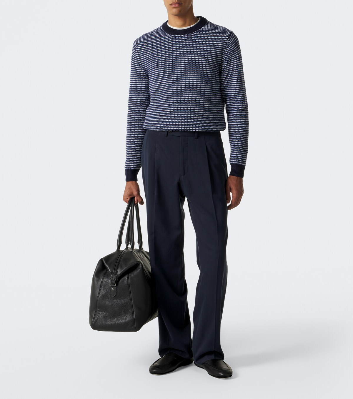 Lardini Striped wool and cashmere sweater