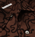 Our Legacy - P.X. Evening Camp-Collar Printed Cotton-Corduroy Shirt - Brown