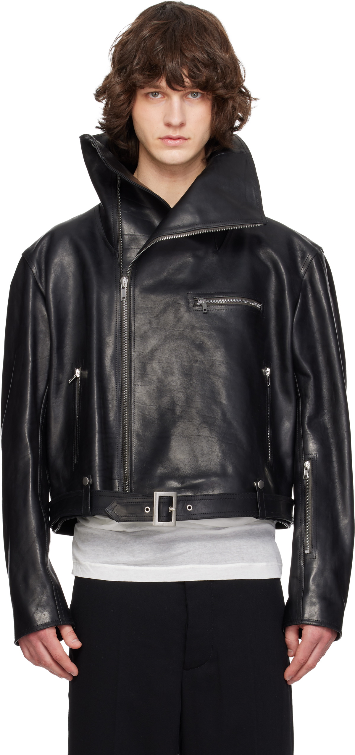 【美品】Rick Owens Cyclop Biker ライダース Rick Owens Cyclops Slim Fit Grained Leather Biker Jacket, $2,420