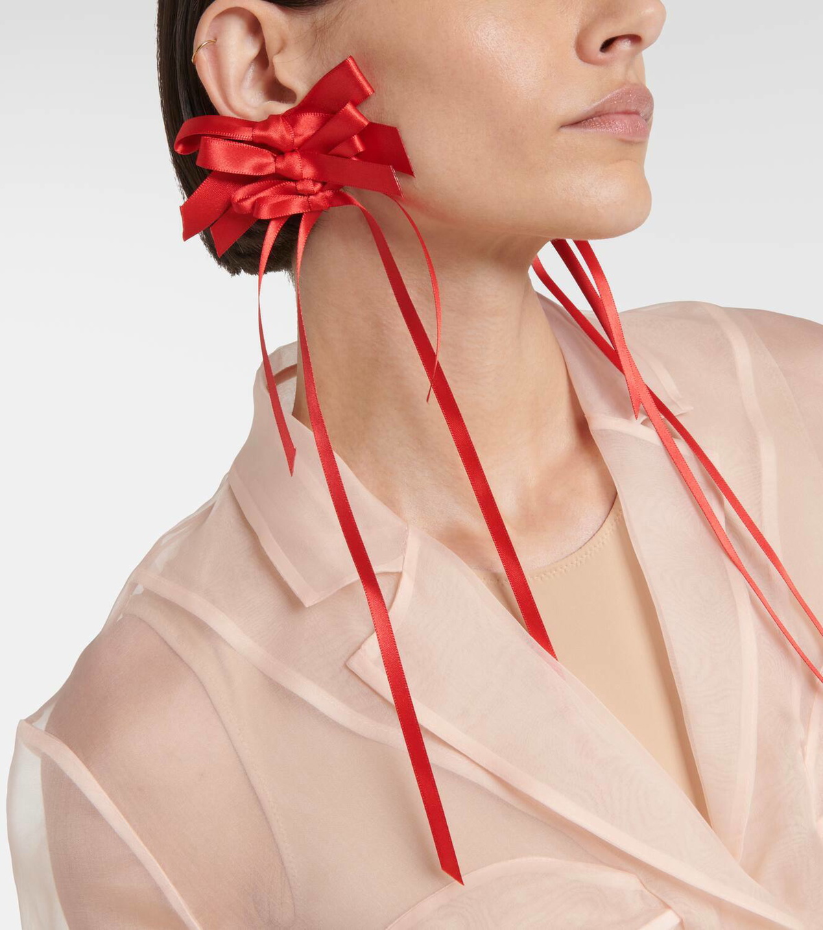 Simone Rocha Rosette Bow drop earrings Simone Rocha