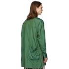 Jil Sanderand Green Canvas Packaway Shirt