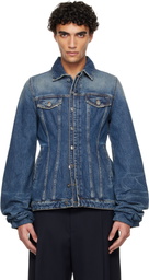 Jean Paul Gaultier Blue Oversized Sleeves Denim Jacket