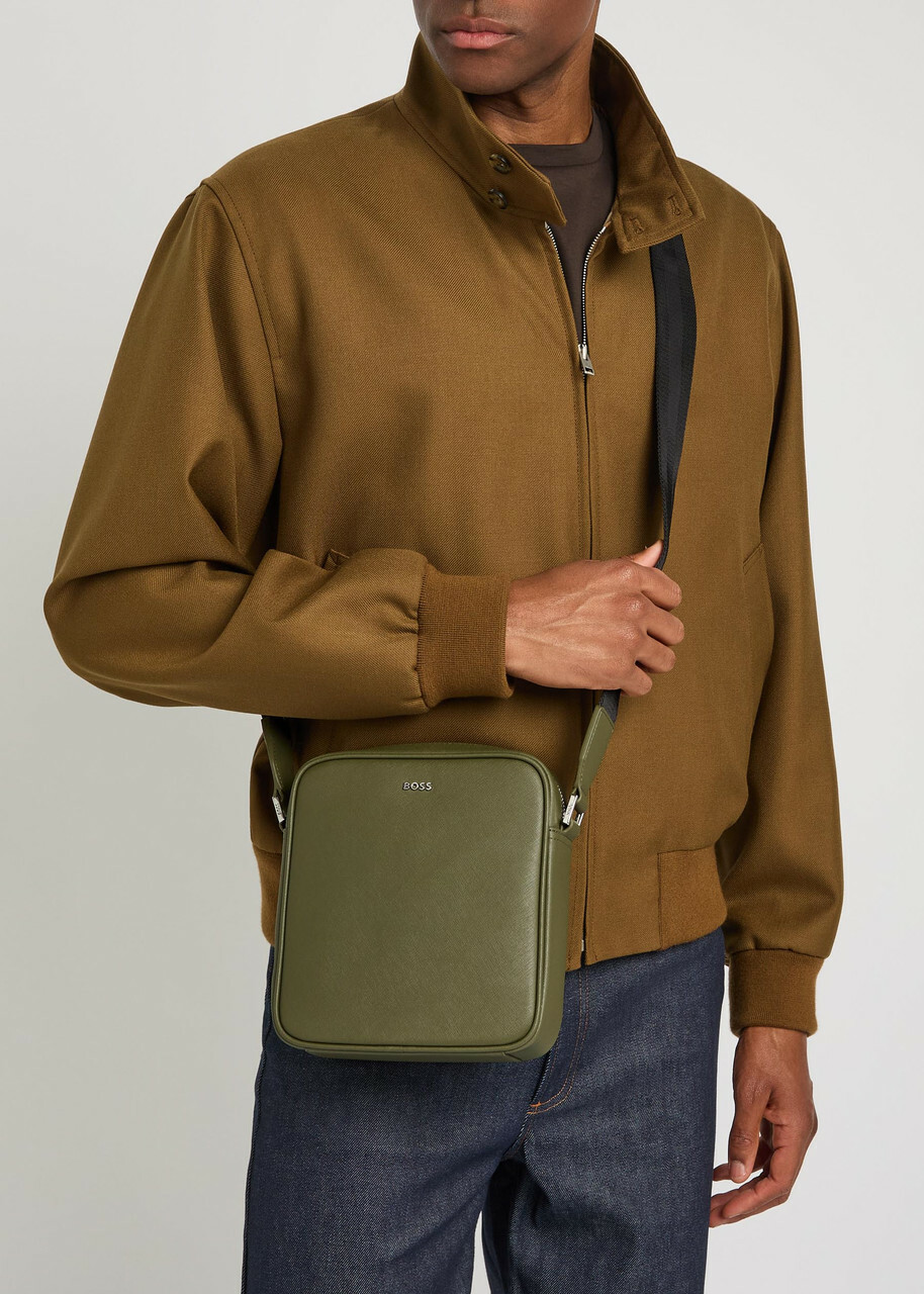 Boss Northon Logo Saffiano Leather Cross-body bag - Green - One Size