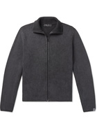 RAG & BONE - Dexter Slim-Fit Ribbed Organic Cotton Zip-Up Cardigan - Black