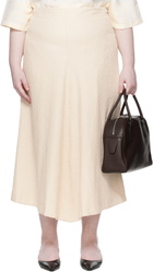 Studio Nicholson Off-White Mae Kick Front Midi Skirt