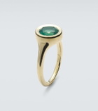 Octavia Elizabeth Lenny 18kt gold ring with emerald