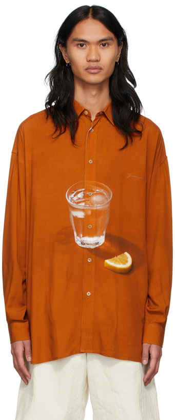 Photo: Jacquemus Orange Le Splash 'La Chemise Toutou' Shirt