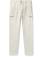 BRUNELLO CUCINELLI - Cotton-Gabardine Cargo Trousers - Neutrals