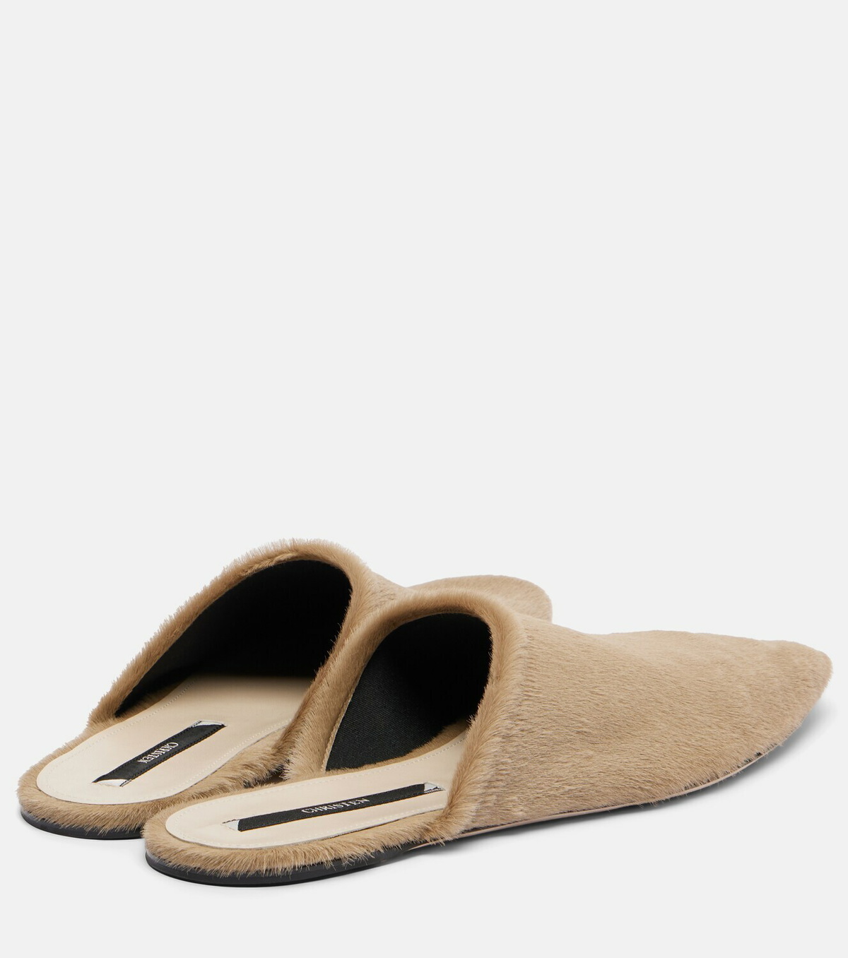 Christen Elipse calf hair mules