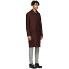 AMI Alexandre Mattiussi Burgundy Unconstructed Coat