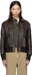 COOR Brown Vintage Cow Skin A-2 Leather Jacket