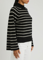 Paige Laurel Striped Cashmere Jumper Black And White