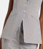 Veronica Beard Gingham cotton seersucker vest