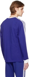 adidas Originals Blue Adicolor Classics 3-Stripes Long Sleeve T-Shirt
