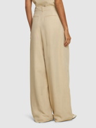 THE FRANKIE SHOP Piper Pleated Viscose & Linen Pants