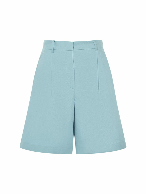 Photo: WEEKEND MAX MARA Ecuba Cotton & Linen Canvas Shorts