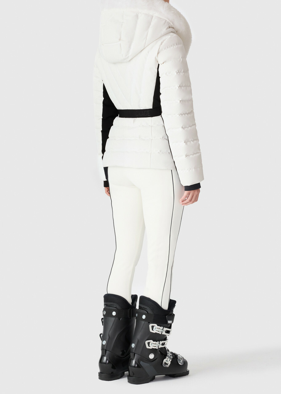 Mackage Elita Fur-hood Padded ski Jacket Off White