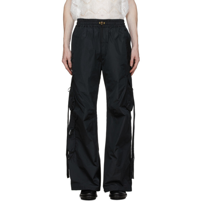 Photo: Palomo Spain Black Nylon Cargo Pants