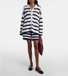 Jardin des Orangers Striped cashmere shorts
