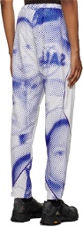 Saul Nash White & Blue Graphic Sweatpants