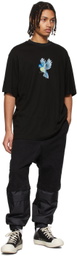 JERIH Black Flying Bluebird T-Shirt