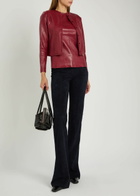 Stouls Astrid 25 Stretch-suede Cardigan Dark Red