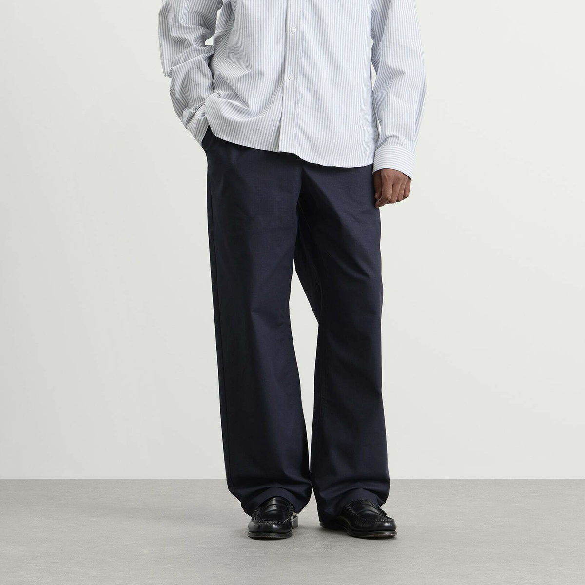Palmes Men's Lucien Ripstop Trousers in Navy