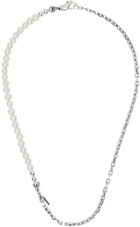 Emanuele Bicocchi SSENSE Exclusive Silver Pearl Necklace