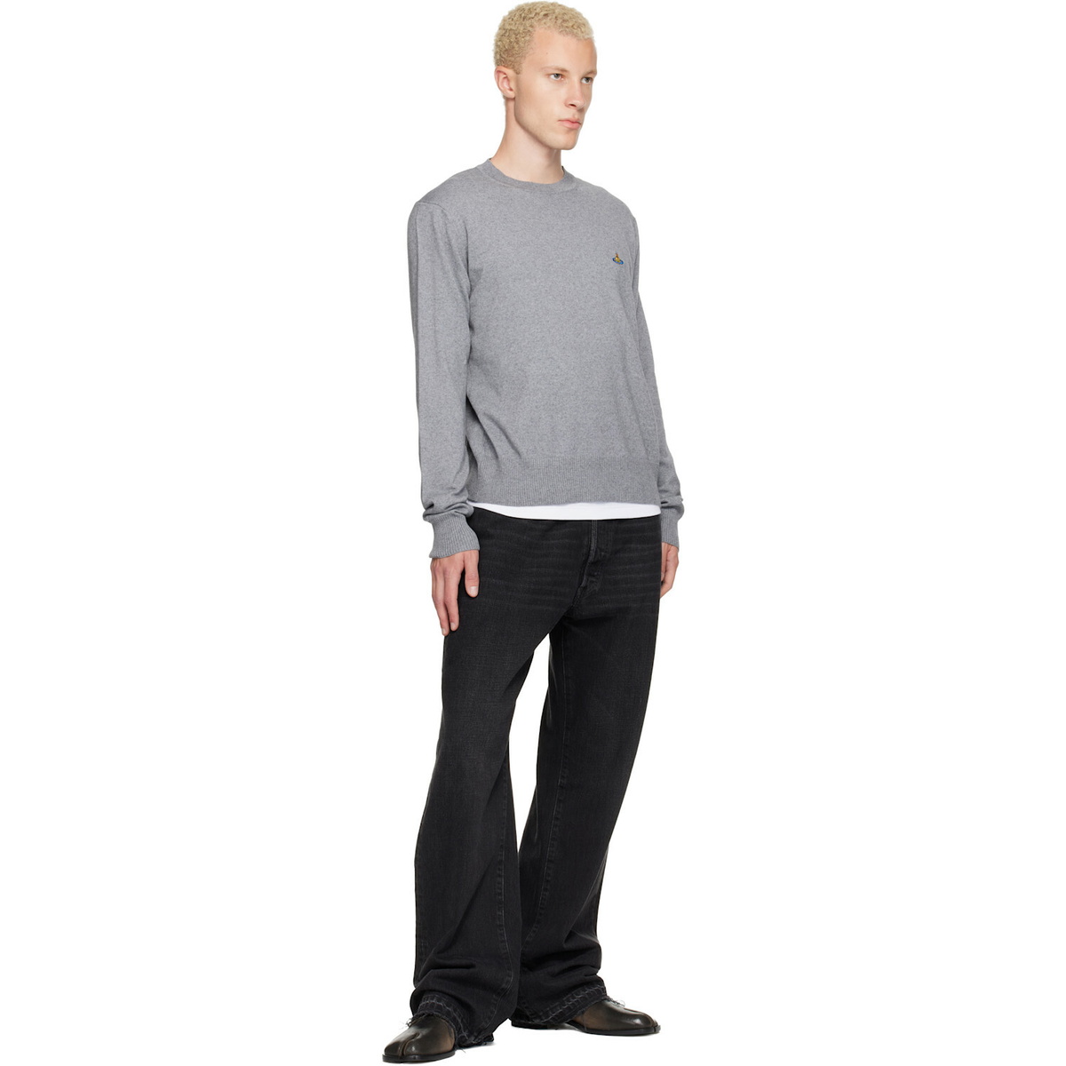 Vivienne Westwood Gray Alex Round Neck Sweater