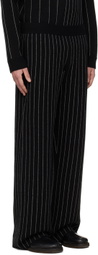 Joseph Black Pinstripe Trousers