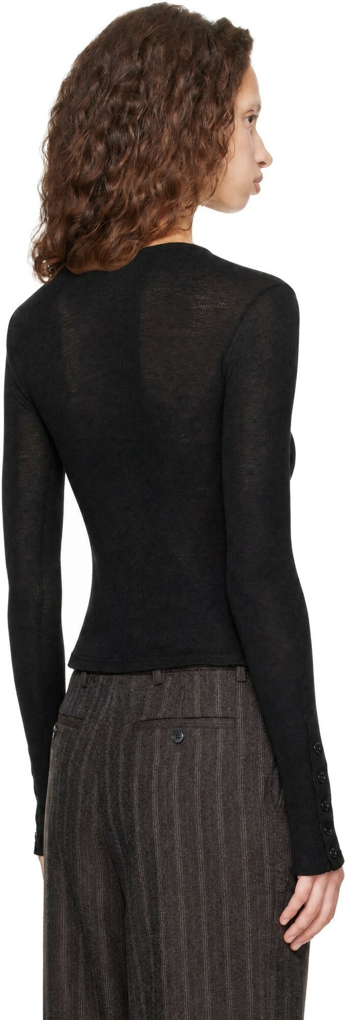 mfpen Black Long Sleeve Henley