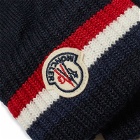 Moncler Men's Tricolour Logo Gloves in Navy