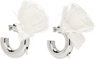 D'heygere SSENSE Exclusive Bridal Capsule Flower Hoop Earrings