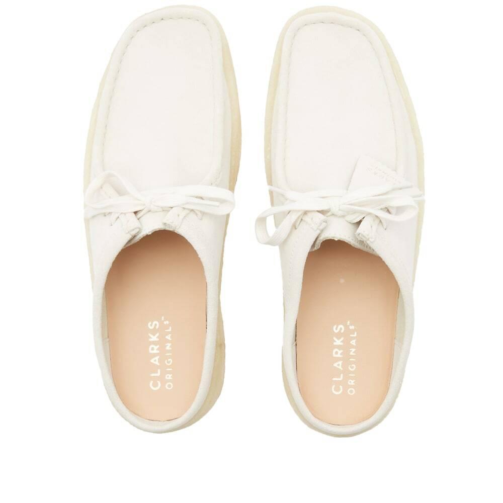 Clarks Originals Men's Wallabee Cup Mule in Off White Suede Clarks