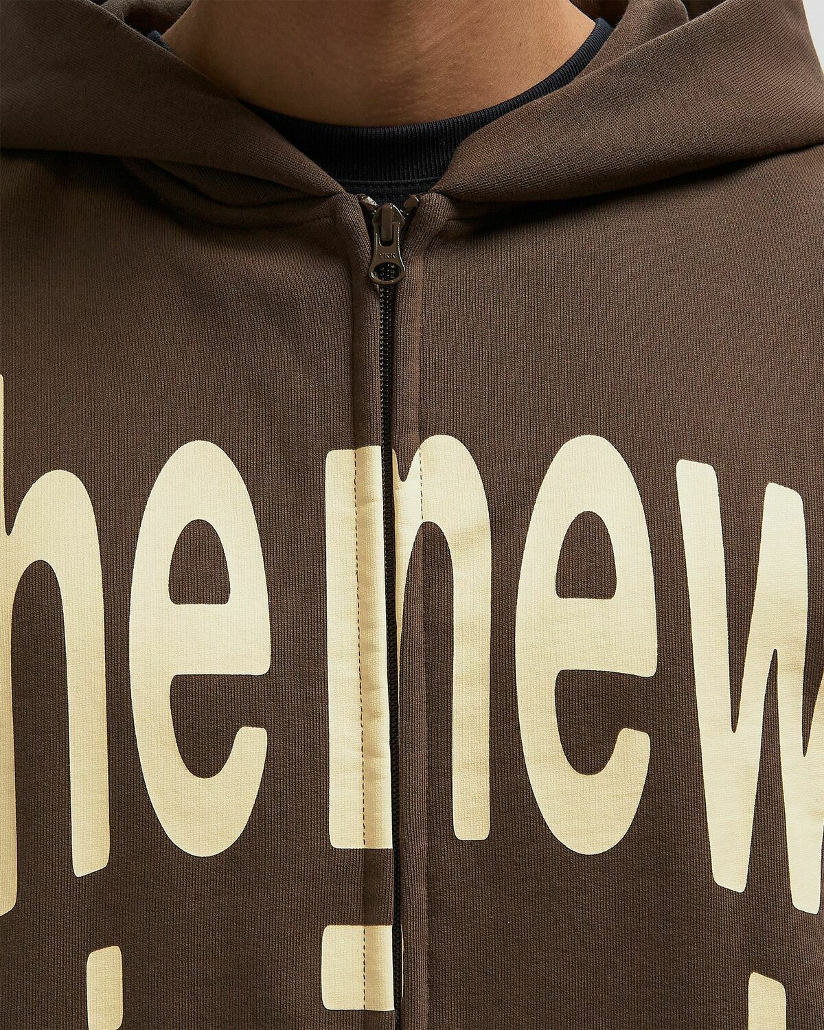 The New Originals BIG LOGO ZIP UP HOODIE Brown Mens Hoodies/Zipper