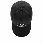 Valentino Men's V Logo Cap in Black/Ivory