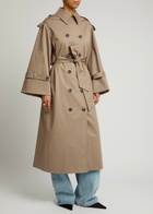 BY Malene Birger Alanis Stretch-cotton Trench Coat Light Brown