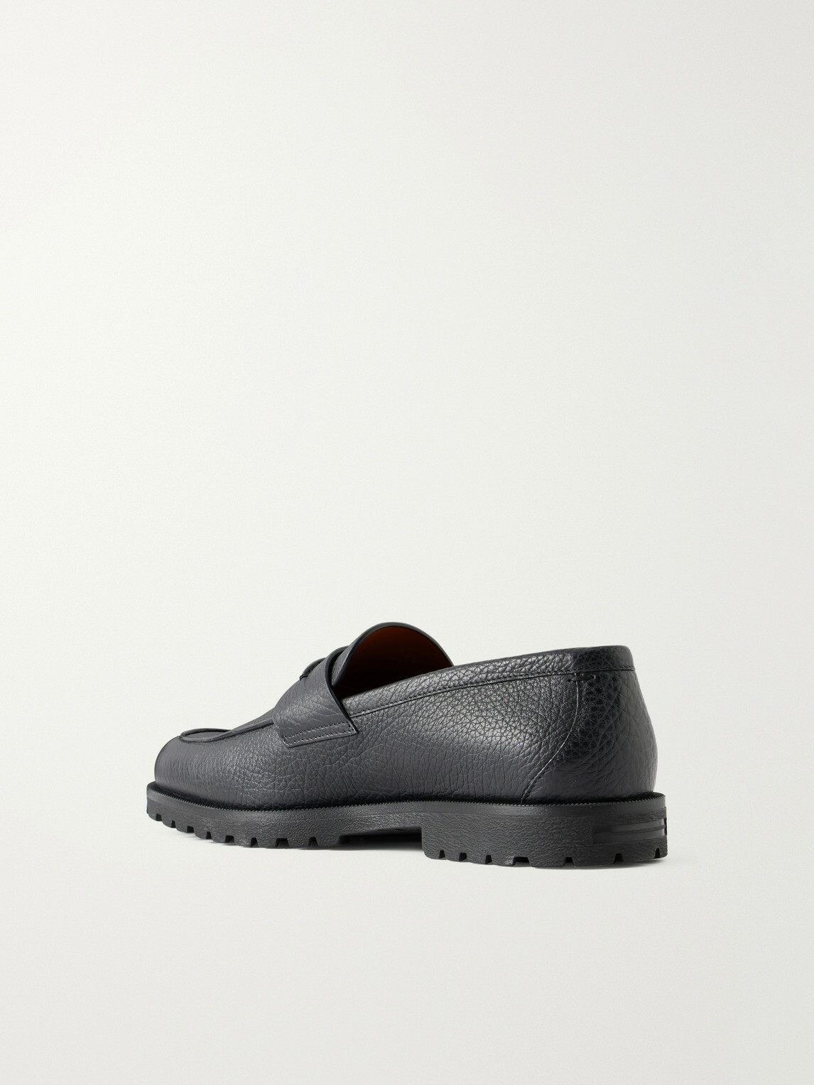 Zegna - Full-Grain Leather Loafers - Black
