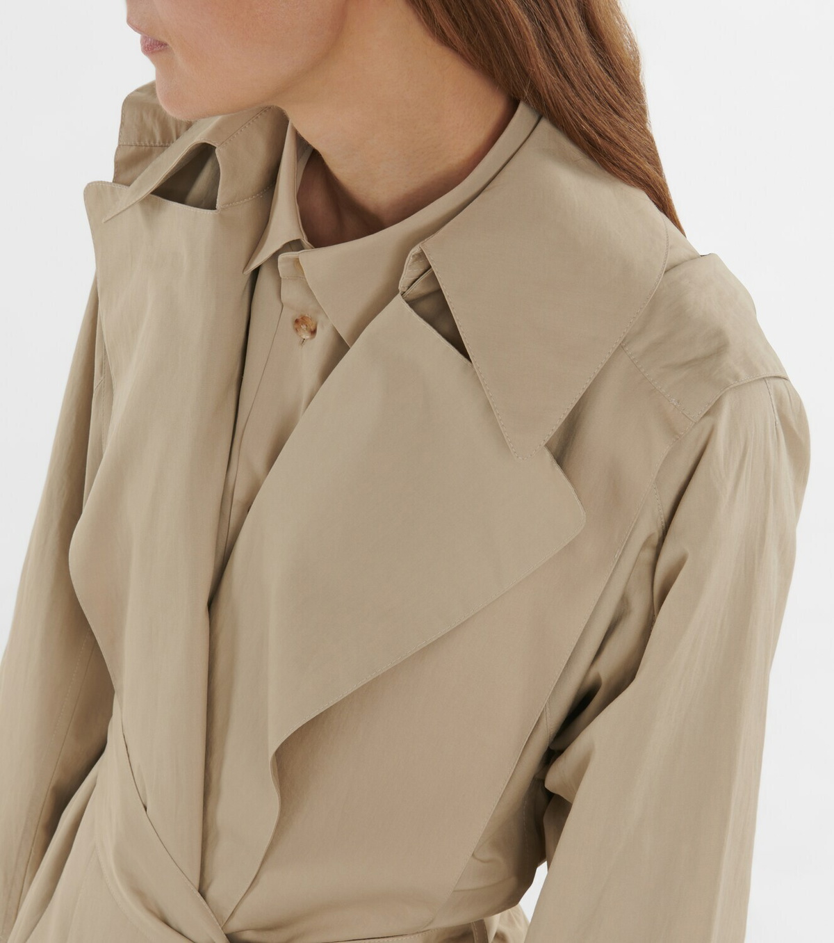 2024春★フードトレンチ【THE ROW】badva belted trench coat Badva Cotton Trench Coat – La Garçonne