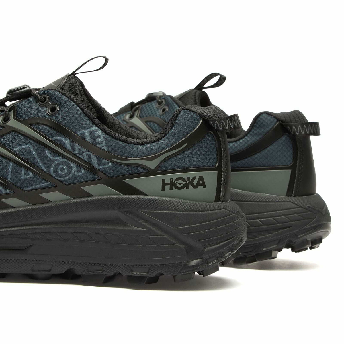 HOKA ONE ONE U Mafate Three2 Wordmark Sneaker in Black/Outer Orbit