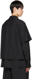 sacai Black Suiting Layered Shirt