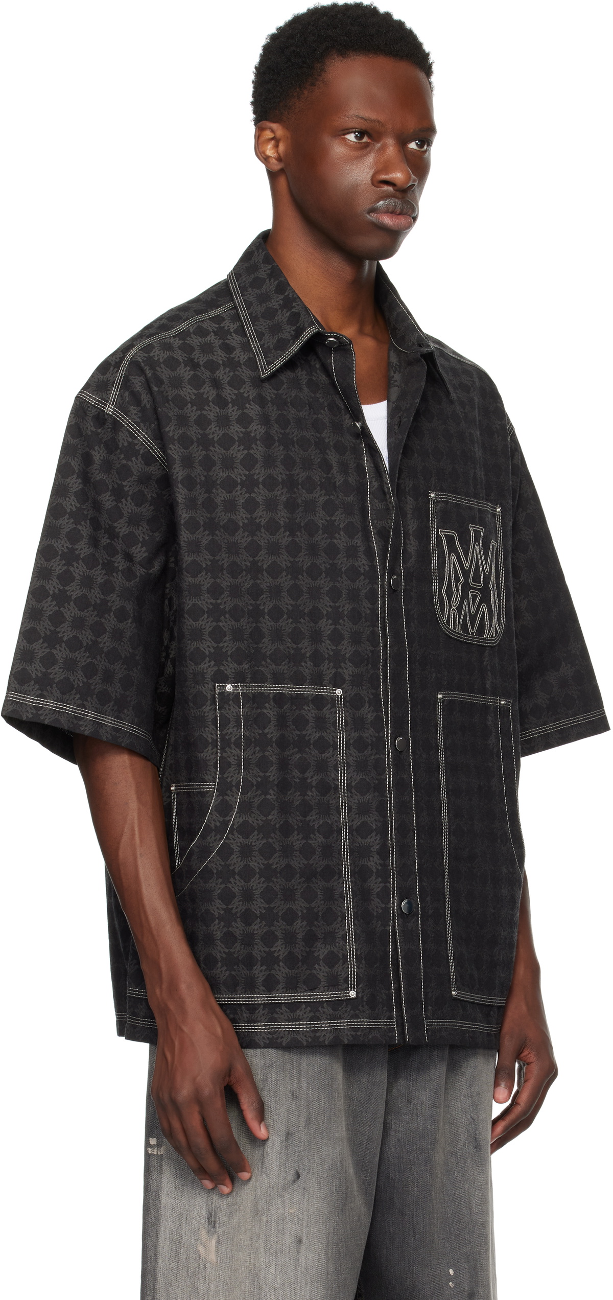 AMIRI Black 'MA' Quad Work Shirt Amiri