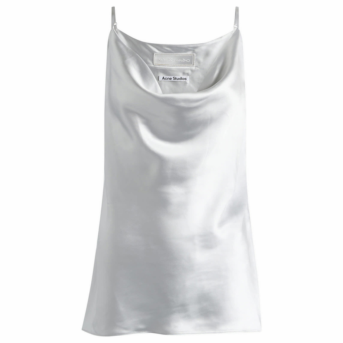 Acne Studios Women's Temi Shiny Satin Cami Top in Ice Blue
