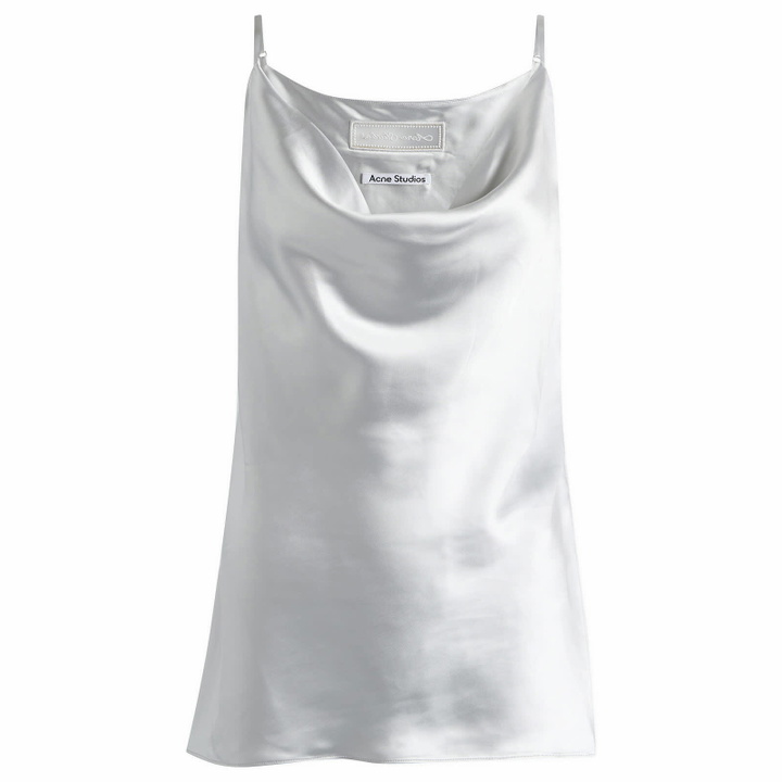 Photo: Acne Studios Women's Temi Shiny Satin Cami Top in Ice Blue