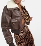 Dolce&Gabbana Cropped faux leather jacket