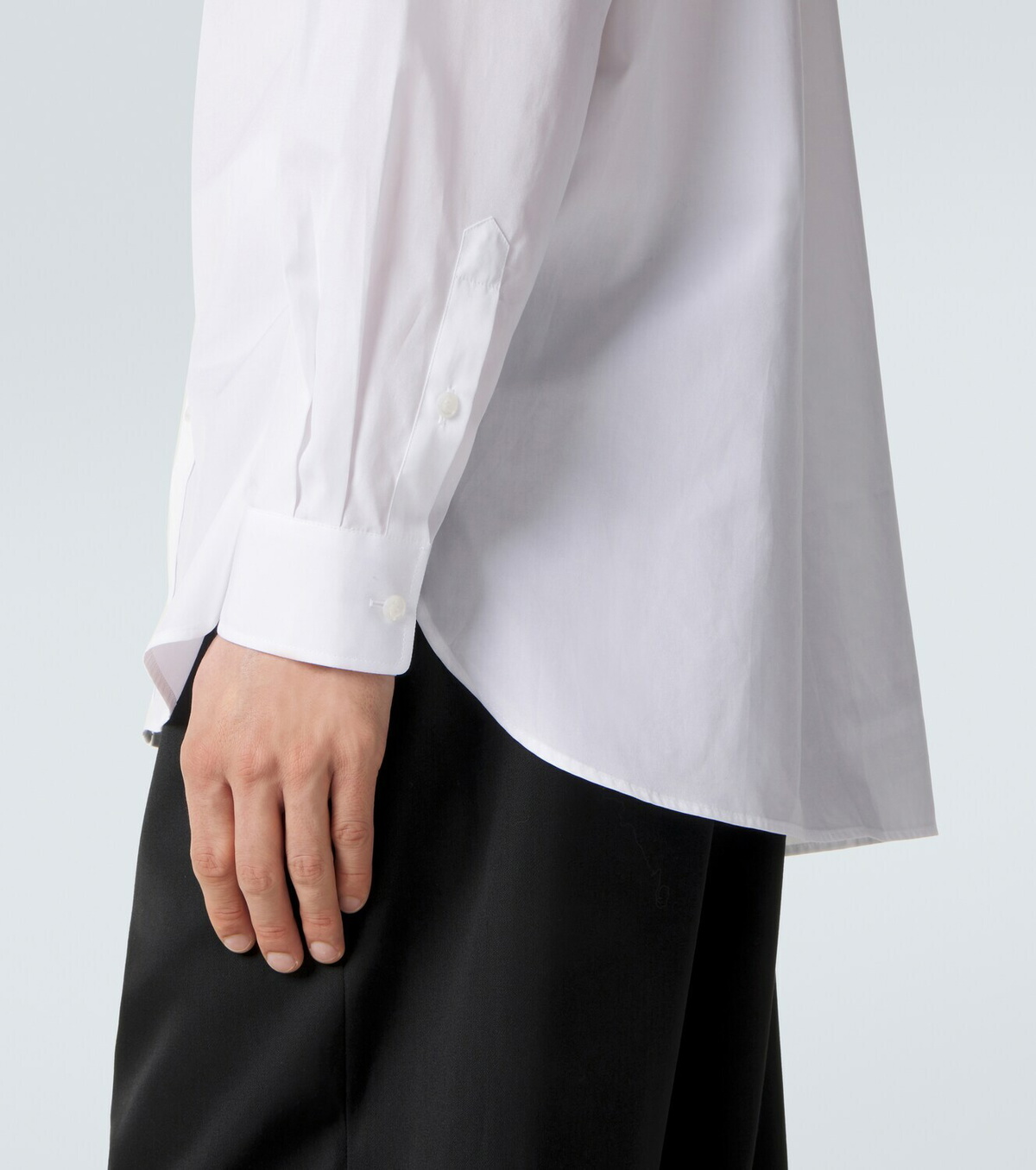 Simone Rocha Floral-appliqué cotton poplin shirt