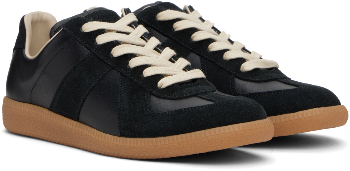 【関税込み】Maison Margiela ブラック Replica スニーカー Maison Margiela Black Replica Sneakers Maison Margiela